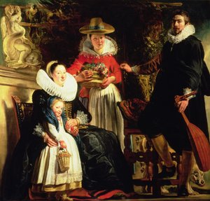 El artista y su familia en un jardín, c.1620-22 de Jacob Jordaens