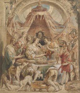 El banquete de Antonio y Cleopatra de Jacob Jordaens