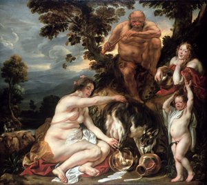 La infancia de Júpiter de Jacob Jordaens