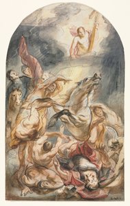 La conversión de Saulo con Cristo y la cruz, c. 1645-1647 de Jacob Jordaens