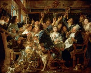 La fiesta del Rey de la Alubia de Jacob Jordaens