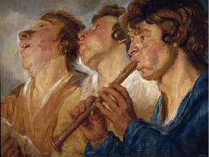 Tres Músicos Callejeros de Jacob Jordaens