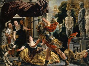 Ulises amenazando a Circe, c.1630-35 de Jacob Jordaens