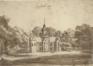 La casa de baños en Frederiksborg de Jacob Koninck II