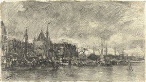 El Buitenkant con el Schreierstoren en Ámsterdam de Jacob Maris