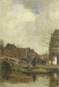 Antiguo barrio junto al agua de Jacob Maris