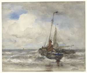 Dos barcos de pesca cerca de la playa