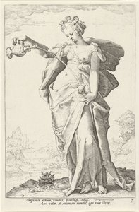 Matigheid (Templanza) De Deugden (título de la serie) de Jacob Matham (attributed to)