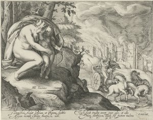 Venus anima a Cupido a disparar una flecha a Plutón