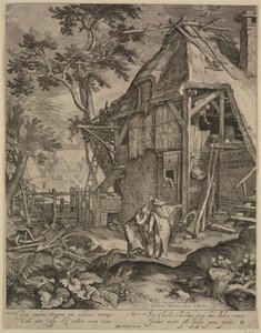 Abraham, despidiendo a Agar de Jacob Matham