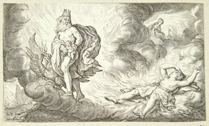 El nacimiento de Baco de Jacob Matham
