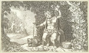 Baco como dios del vino de Jacob Matham