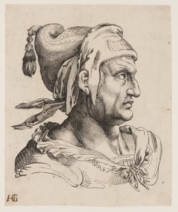 Busto de hombre de perfil de Jacob Matham