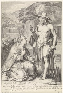 Cristo se aparece a María Magdalena (Noli me tangere) de Jacob Matham