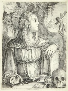 La penitente María Magdalena de Jacob Matham