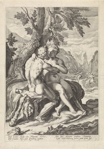 Hércules en Deïanira de Jacob Matham