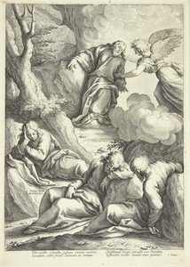 Jesús en el huerto de Getsemaní de Jacob Matham