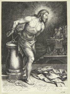 Jesús en la columna (después de la flagelación) de Jacob Matham