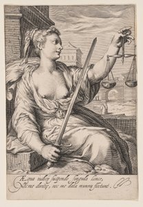 Justicia, de Las Siete Virtudes de Jacob Matham