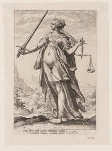 Justicia, de Las Virtudes de Jacob Matham