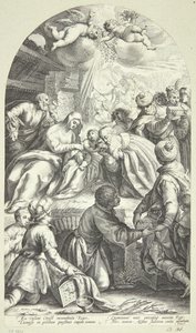 Adoración de los Reyes de Jacob Matham