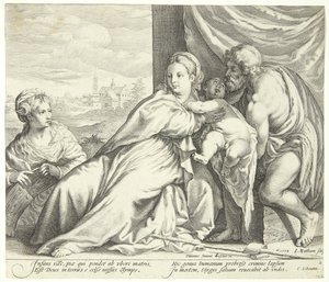 La Virgen y el Niño con San Juan Bautista y Santa Catalina de Jacob Matham