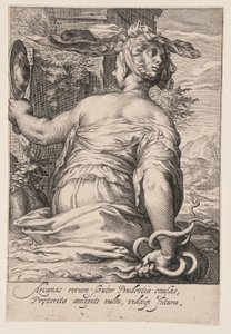 Prudencia, de Las Siete Virtudes de Jacob Matham