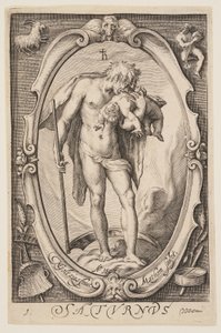Saturnus (Saturno), de Los siete planetas de Jacob Matham