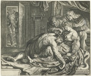 Sansón y Dalila de Jacob Matham