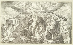 La batalla entre los dioses y los titanes