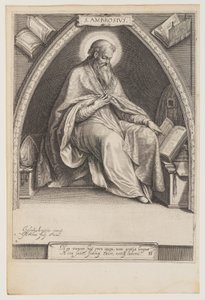 San Ambrosio, de Los Padres de la Iglesia de Jacob Matham