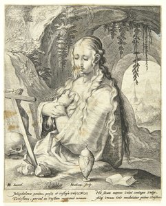 Santa María Magdalena arrepentida de Jacob Matham