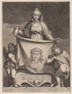 Santa Verónica sosteniendo el Sudario de Jacob Matham