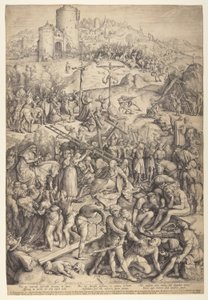 Burla, flagelación y crucifixión de Cristo