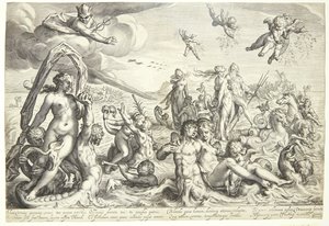 El triunfo de Neptuno y Tetis de Jacob Matham