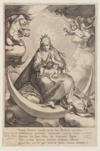 La Virgen y el Niño en la Media Luna de Jacob Matham
