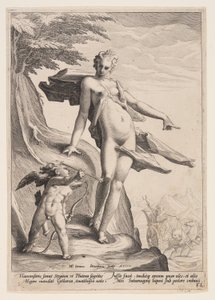 Venus, Cupido y Plutón de Jacob Matham