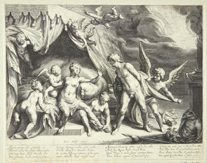 Venus y Marte descubiertos por Apolo de Jacob Matham
