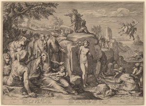 Perseo y Andrómeda de Jacob Matham after Hendrik Goltzius