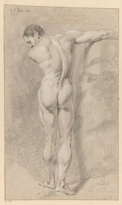 Desnudo masculino de pie, visto desde atrás (1er premio 1768) de Jacob Maurer