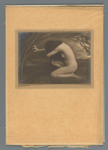 Retrato de Mies Rosenboom-Merkelbach desnudo arrodillado de Jacob Merkelbach