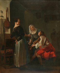 Merry Company, c.1665 (óleo sobre lienzo) de Jacob Lucasz Ochtervelt