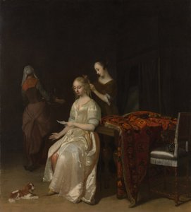 La carta de amor, principios de la década de 1670 de Jacob Lucasz Ochtervelt
