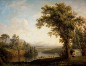 Paisaje antiguo con la tumba de Faetón, 1785 de Jacob Philip Hackert