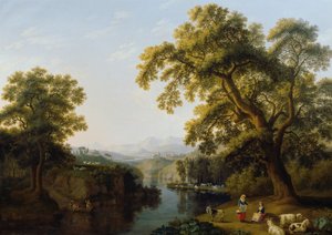 Valle del río Isernia cerca de Nápoles de Jacob Philipp Hackert