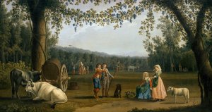 Los Príncipes Reales en la Cosecha en la Finca Carditello de Jacob Philippe Hackert