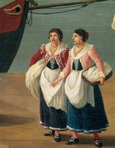 Dos jóvenes de Monopoli, Puglia, Italia de Jacob Philippe Hackert