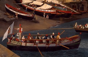Vista de la Pequeña Marina en Sorrento de Jacob Philippe Hackert