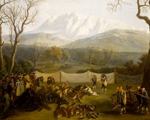 Invierno: caza en la reserva de Persano