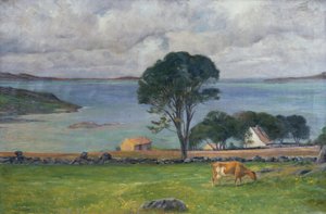 vacas en el paisaje de Jacob Sømme